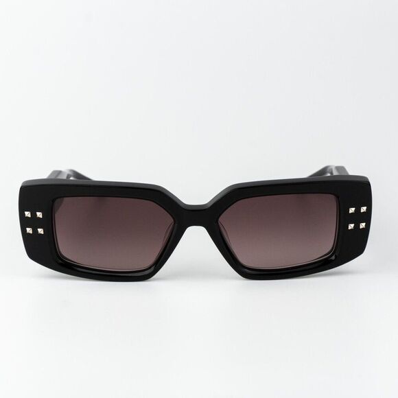 Valentino Women Sunglasses Black Gold Rose Square V - CINQUE VLS-108A-53 main image 8